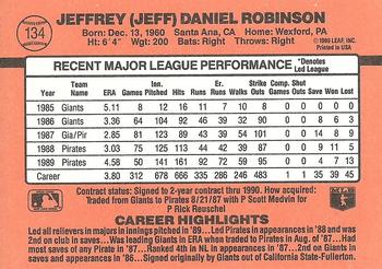 Jeff Robinson  baseball card collectible - Main Image 2