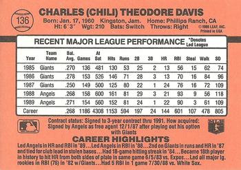 Chili Davis  baseball card collectible - Main Image 2
