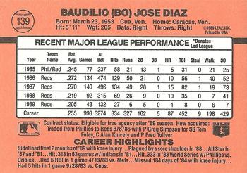 Bo Diaz  baseball card collectible - Main Image 2