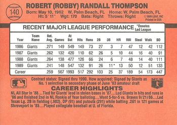 Robby Thompson  baseball card collectible - Main Image 2