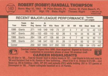 Robby Thompson  baseball card collectible - Main Image 2