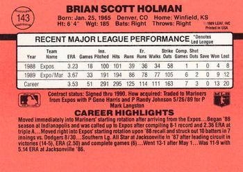 Brian Holman  baseball card collectible - Main Image 2