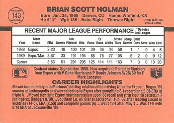 Brian Holman  baseball card collectible - Main Image 2