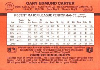Gary Carter  baseball card collectible - Main Image 2