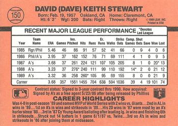 Dave Stewart  baseball card collectible - Main Image 2