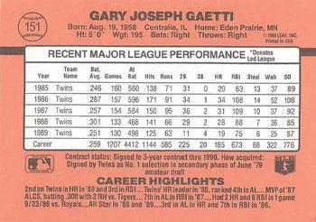 Gary Gaetti  baseball card collectible - Main Image 2