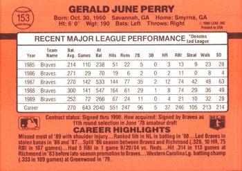 Gerald Perry  baseball card collectible - Main Image 2