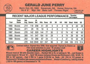Gerald Perry  baseball card collectible - Main Image 2