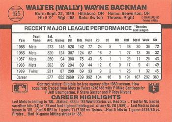 Wally Backman  baseball card collectible - Main Image 2