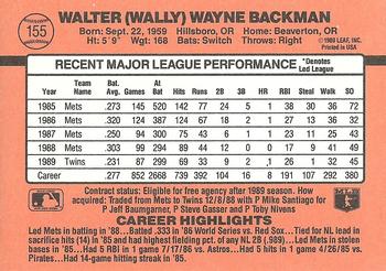 Wally Backman  baseball card collectible - Main Image 2