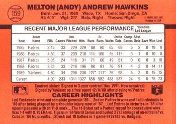 Andy Hawkins  baseball card collectible - Main Image 2