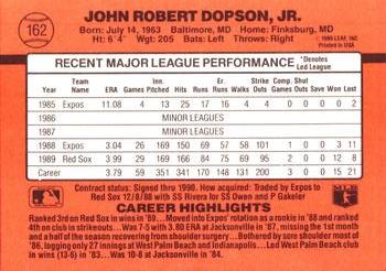 John Dopson  baseball card collectible - Main Image 2