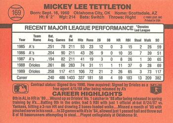 Mickey Tettleton  baseball card collectible - Main Image 2