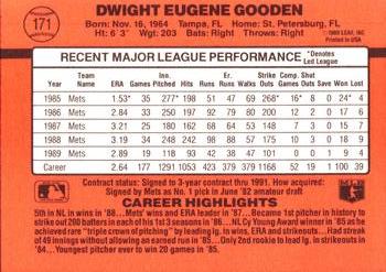 Dwight Gooden  baseball card collectible - Main Image 2