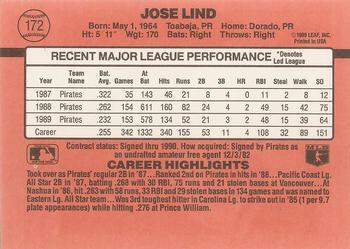 Jose Lind  baseball card collectible - Main Image 2