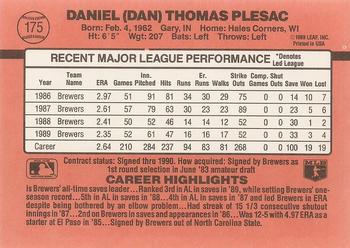 Dan Plesac  baseball card collectible - Main Image 2