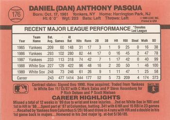 Dan Pasqua  baseball card collectible - Main Image 2