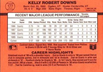 Kelly Downs  baseball card collectible - Main Image 2