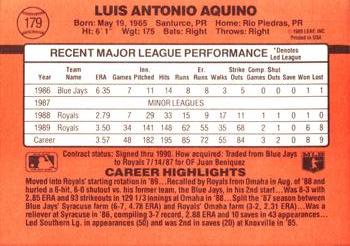 Luis Aquino  baseball card collectible - Main Image 2