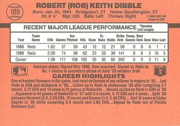 Rob Dibble  baseball card collectible - Main Image 2