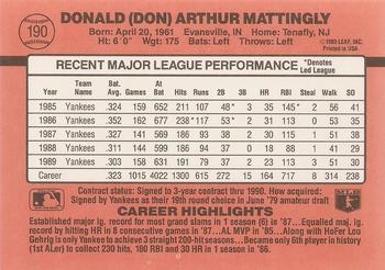Don Mattingly  baseball card collectible - Main Image 2