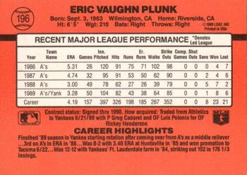 Eric Plunk  baseball card collectible - Main Image 2