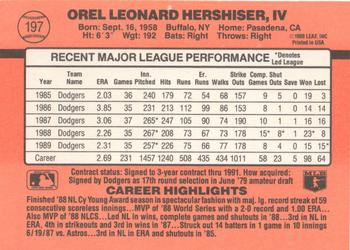 Orel Hershiser  baseball card collectible - Main Image 2