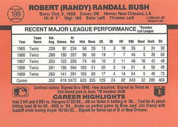 Randy Bush  baseball card collectible - Main Image 2