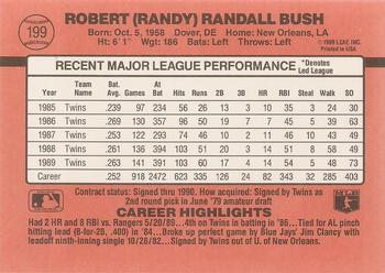 Randy Bush  baseball card collectible - Main Image 2