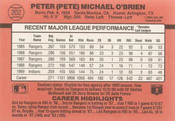 Pete O’Brien  baseball card collectible - Main Image 2