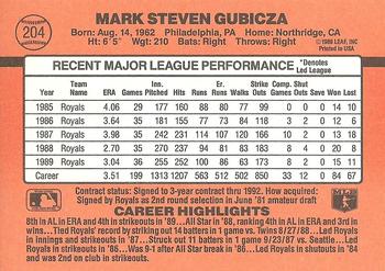 Mark Gubicza  baseball card collectible - Main Image 2