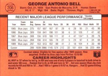 George Bell  baseball card collectible - Main Image 2