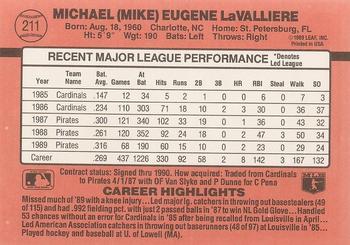Mike LaValliere  baseball card collectible - Main Image 2