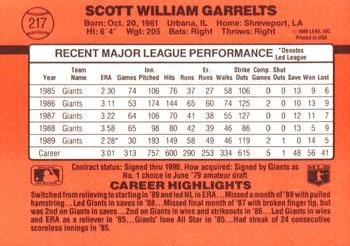 Scott Garrelts  baseball card collectible - Main Image 2
