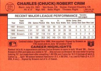 Chuck Crim  baseball card collectible - Main Image 2
