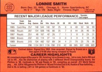 Lonnie Smith  baseball card collectible - Main Image 2