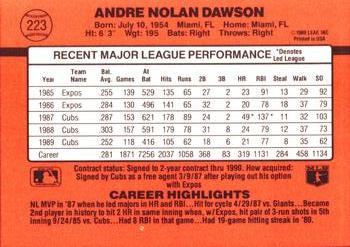 Andre Dawson  baseball card collectible - Main Image 2
