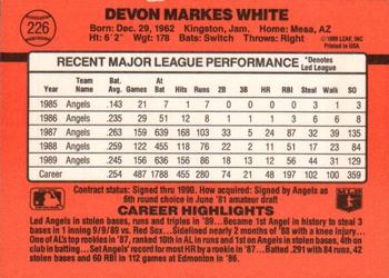 Devon White  baseball card collectible - Main Image 2