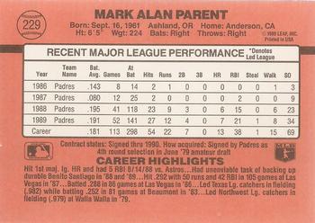 Mark Parent  baseball card collectible - Main Image 2