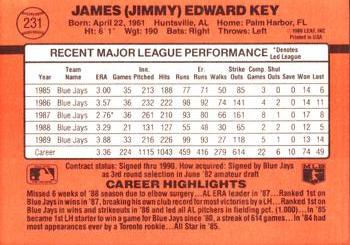 Jimmy Key  baseball card collectible - Main Image 2