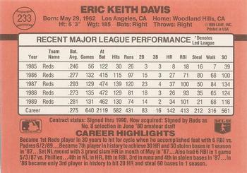 Eric Davis  baseball card collectible - Main Image 2