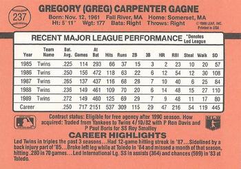 Greg Gagne  baseball card collectible - Main Image 2