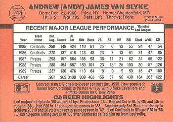 Andy Van Slyke  baseball card collectible - Main Image 2