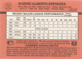 Alvaro Espinoza  baseball card collectible - Main Image 2