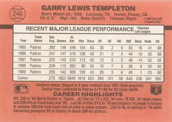 Garry Templeton  baseball card collectible - Main Image 2