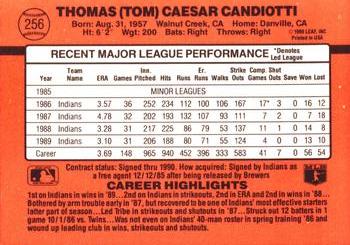 Tom Candiotti  baseball card collectible - Main Image 2