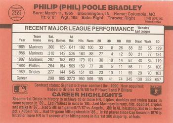 Phil Bradley  baseball card collectible - Main Image 2
