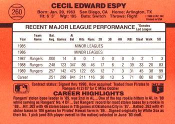 Cecil Espy  baseball card collectible - Main Image 2