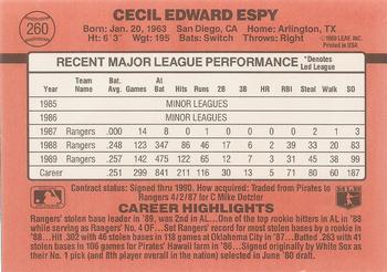Cecil Espy  baseball card collectible - Main Image 2