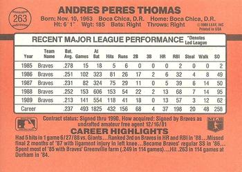Andres Thomas  baseball card collectible - Main Image 2